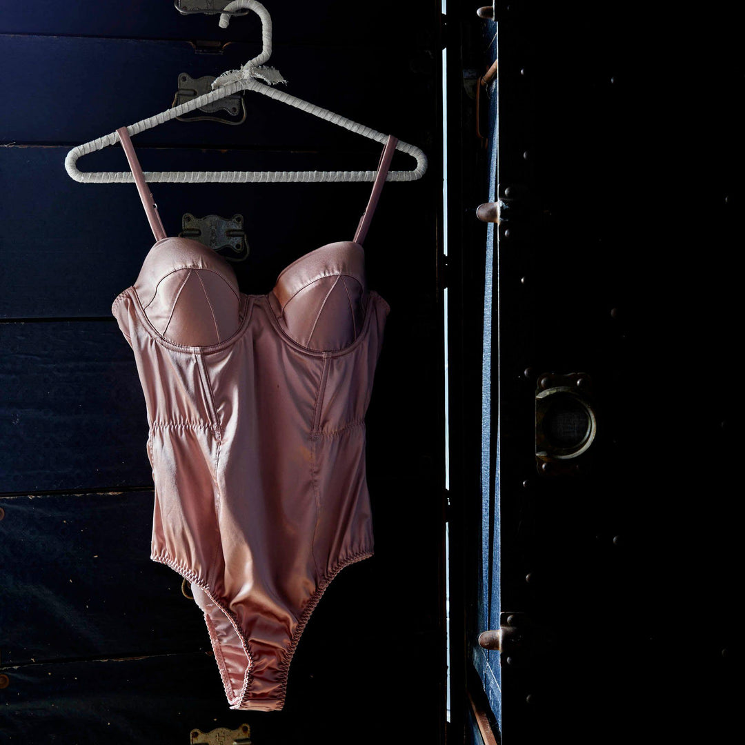 Fleur du Mal Fashion Fleur du Mal Satin Rose Bodysuit