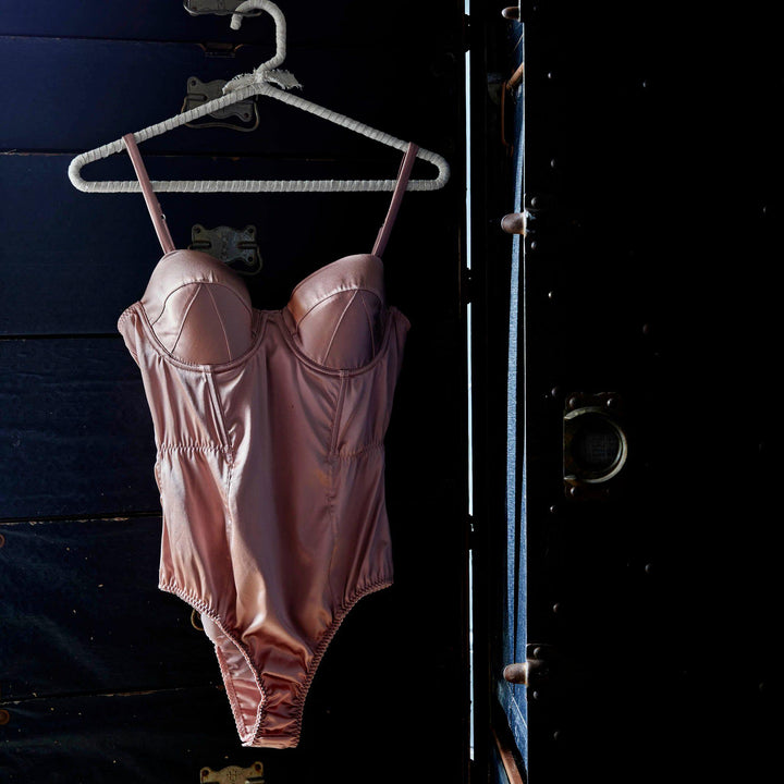 Fleur du Mal Fashion Fleur du Mal Satin Rose Bodysuit