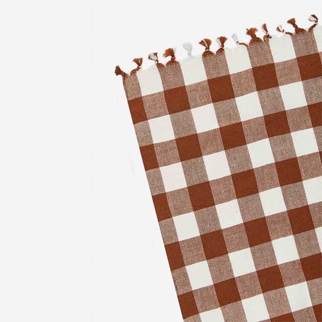 Heather Taylor Home Tablecloths Nutmeg Gingham Nutmeg Tablecloth