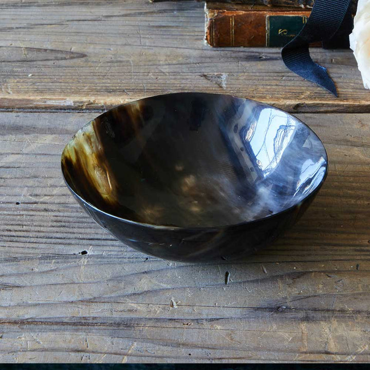 THE HUNTRESS Decor 6" Buffalo Horn Bowl