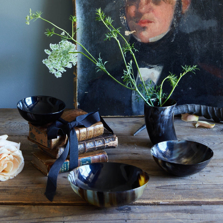 The Huntress Decor Natural brown / 2.7oz Buffalo Horn Bowl - 5"