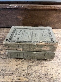 JENNY FINDS Decor Set of Two Vintage French History Books