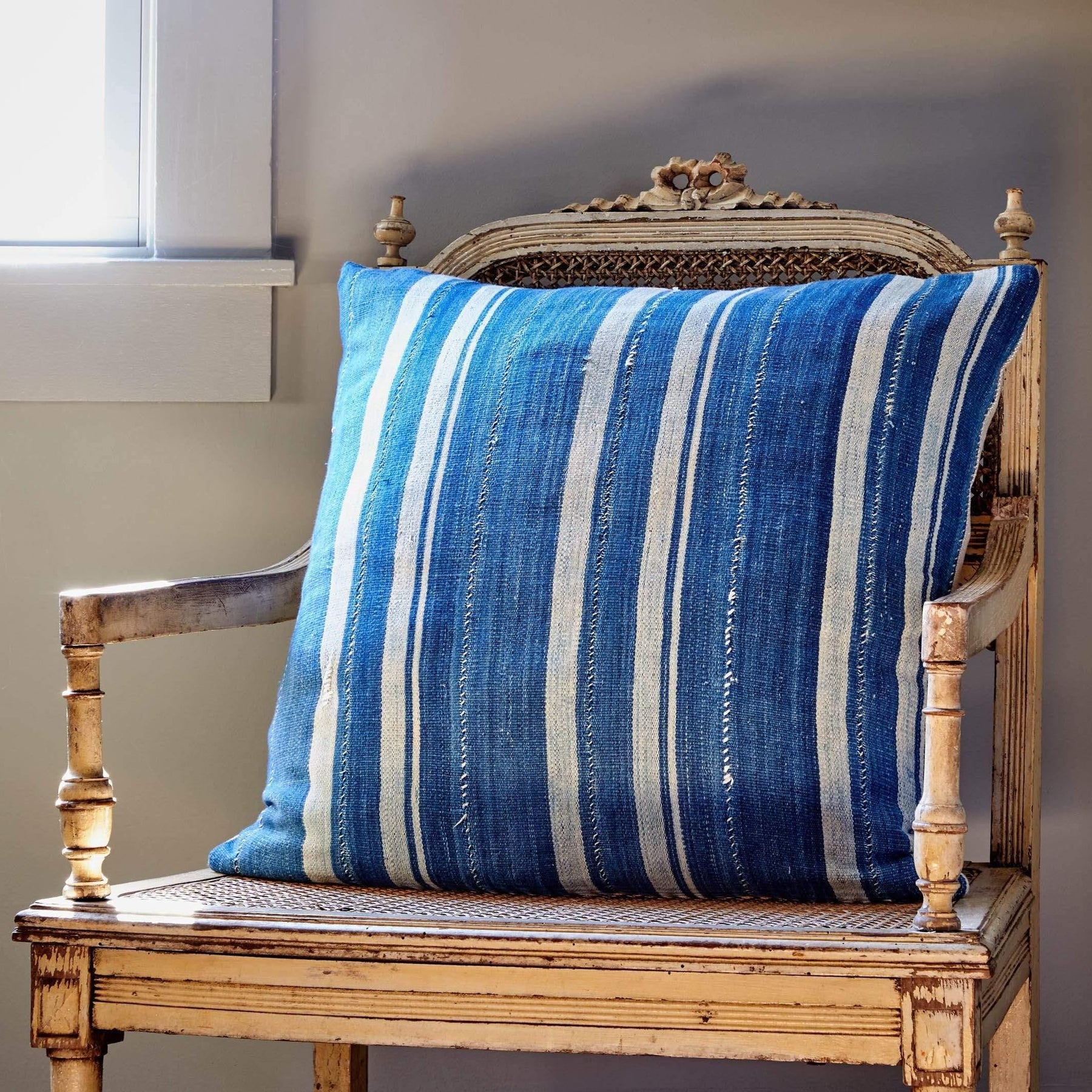 Indigo mudcloth deals lumbar pillow
