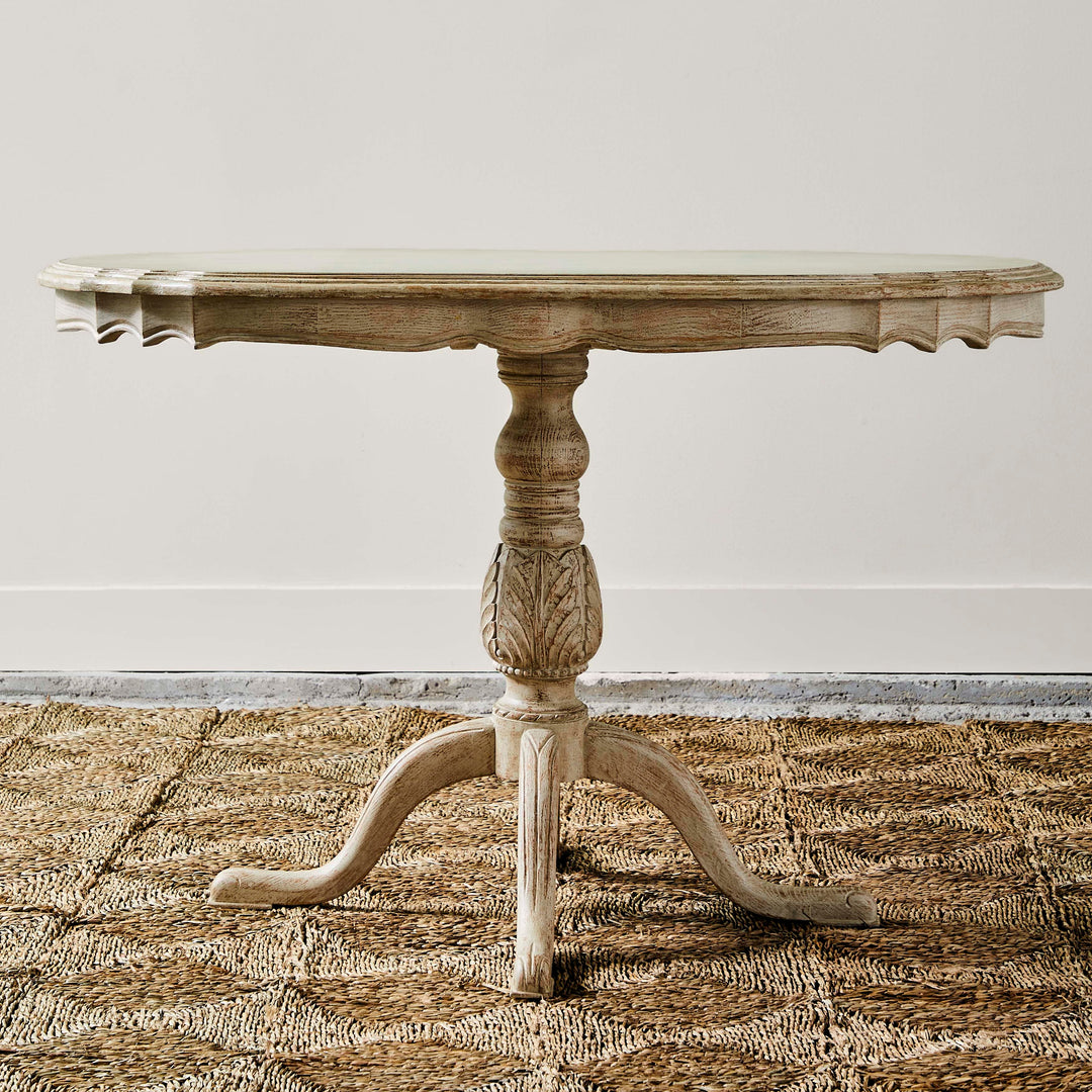 Chelsea Textiles Furniture - Table Soft Grey THE HUNTRESS Constance Pedestal Table