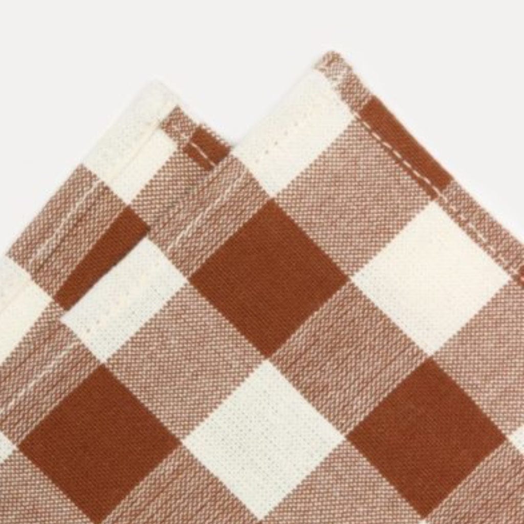 Heather Taylor Home Home Goods - Napkins Nutmeg Gingham Napkins