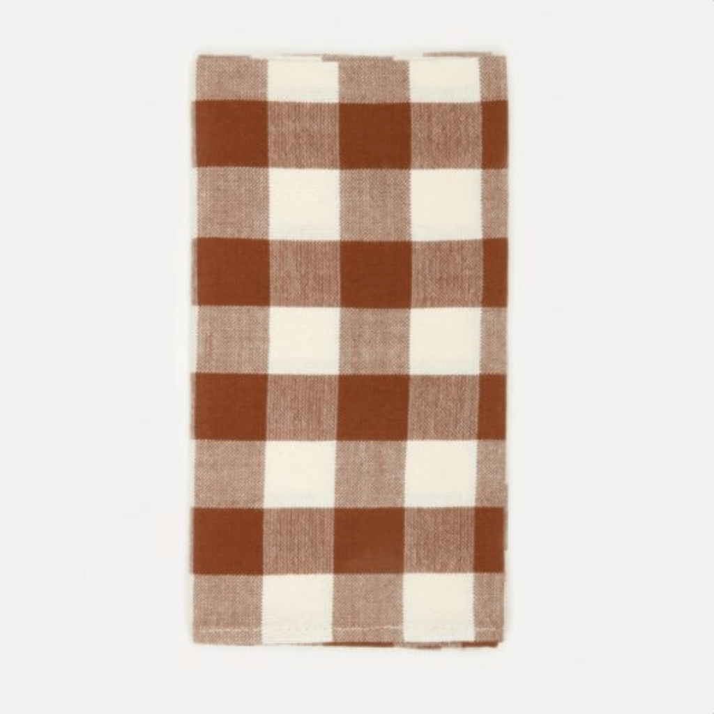 Heather Taylor Home Home Goods - Napkins Nutmeg Gingham Napkins