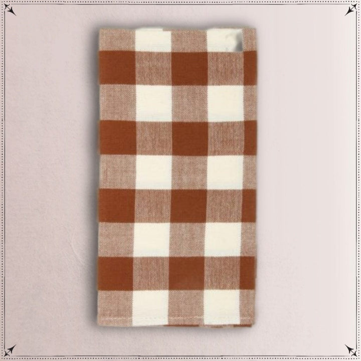 Heather Taylor Home Home Goods - Napkins Nutmeg Gingham Napkins