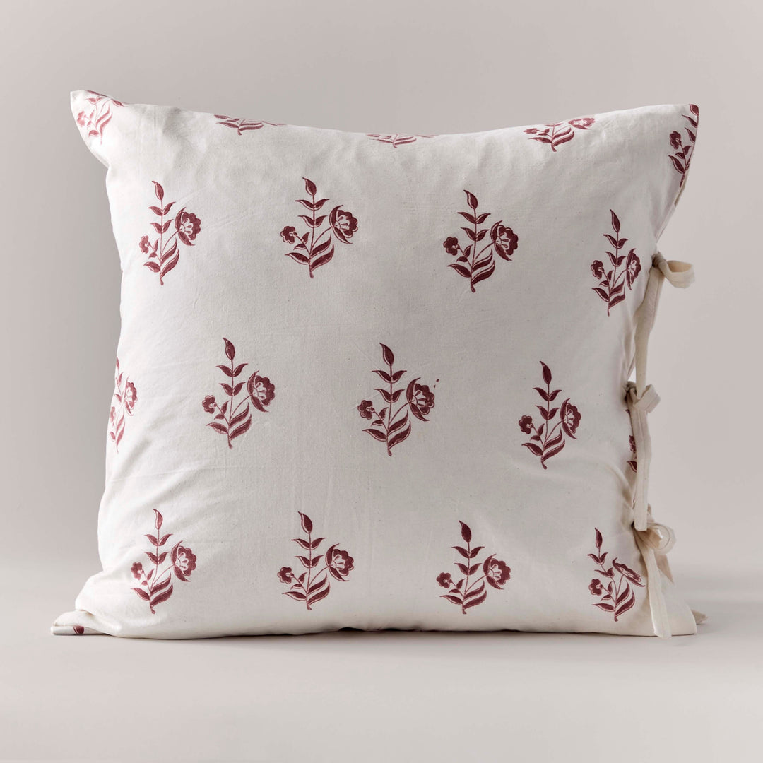 Les Indiennes Pillows Elise Madder Red Pillow Sham