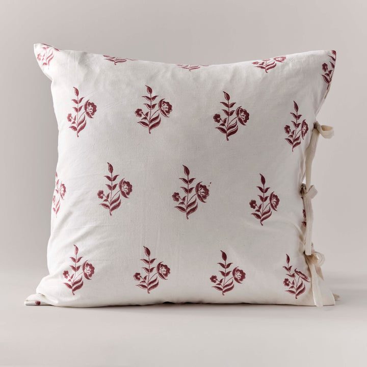 Les Indiennes Pillows Elise Madder Red Pillow Sham
