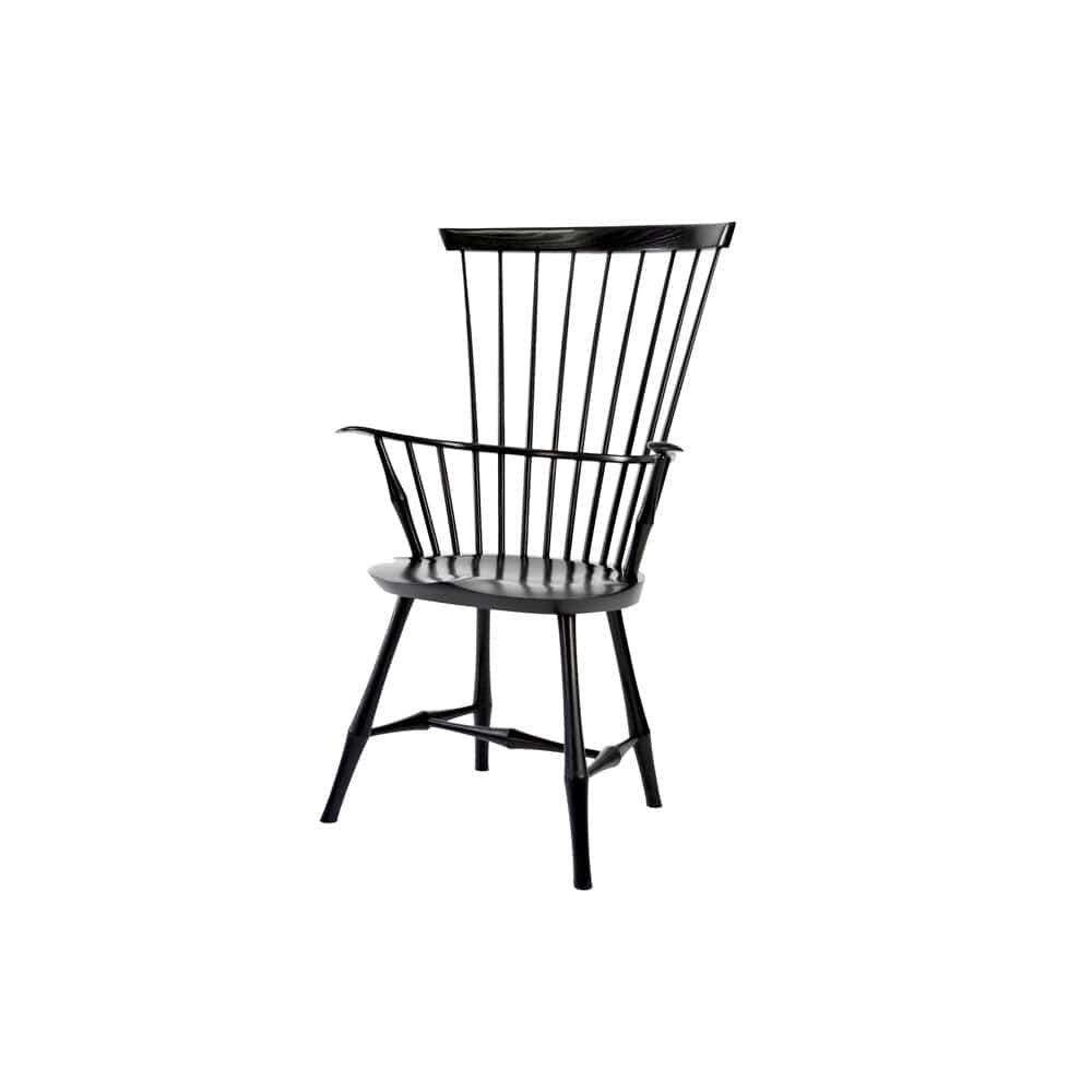 O&G Chairs Ebony Wayland High-back Arm Chair
