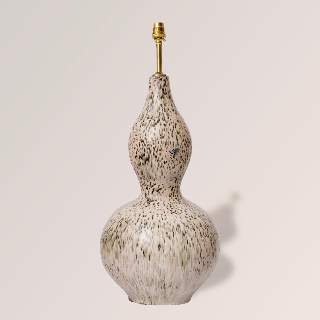 Penny Morrison Lighting - Lamp Natural with Brown/Pink / 8.75lbs Brown Speckled Double Gourd Ceramic Lamp Base