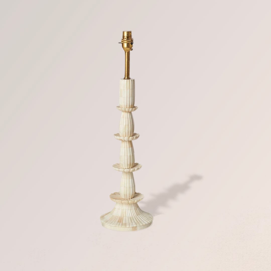 Penny Morrison Lighting - Lamp Soft White / 4lbs Karni Mata Bone Inlay Lamp