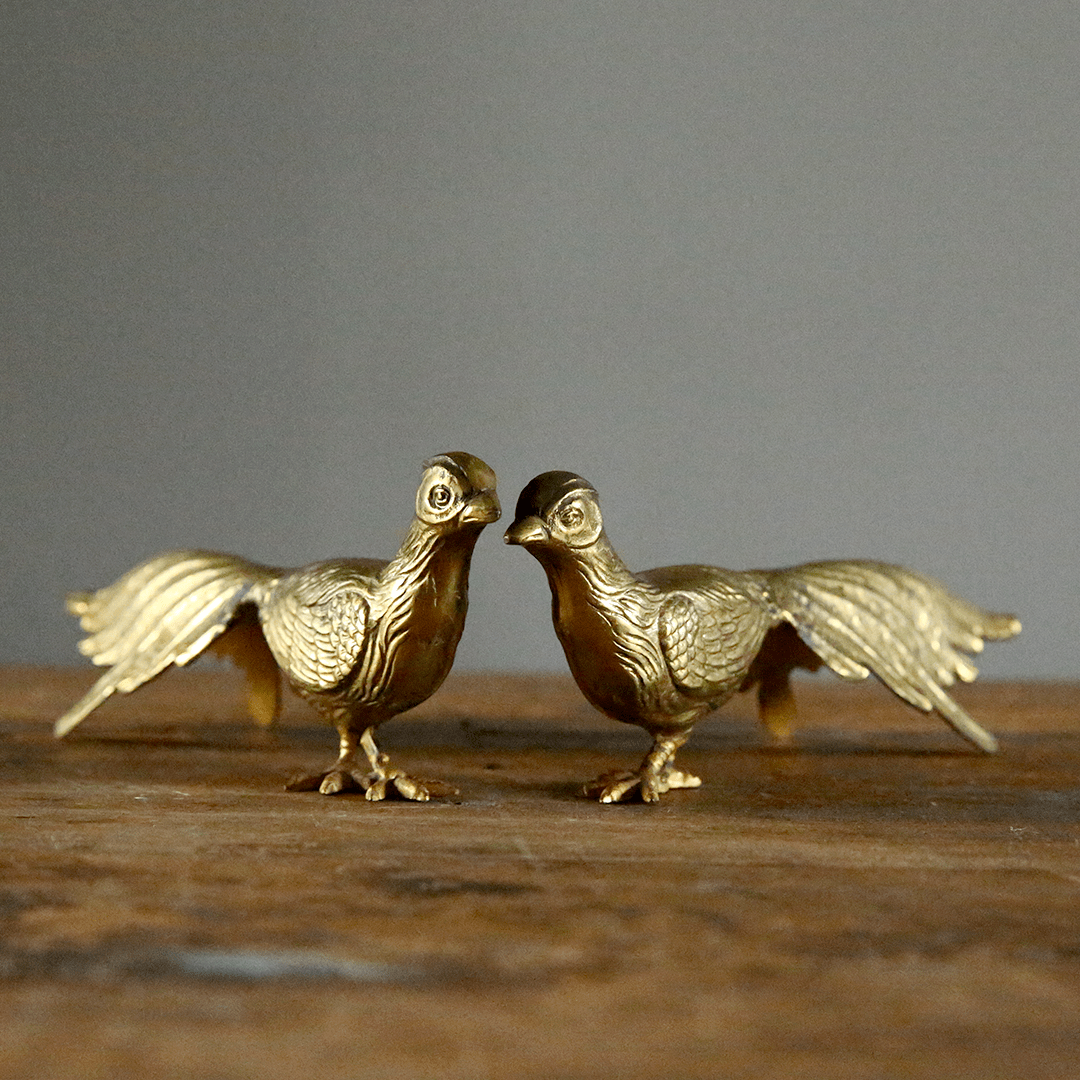 THE HUNTRESS Decor Brass Large Vintage Brass Pheasant