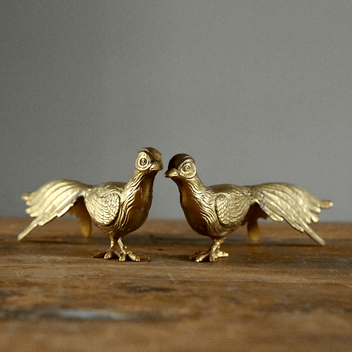 THE HUNTRESS Decor Brass Large Vintage Brass Pheasant