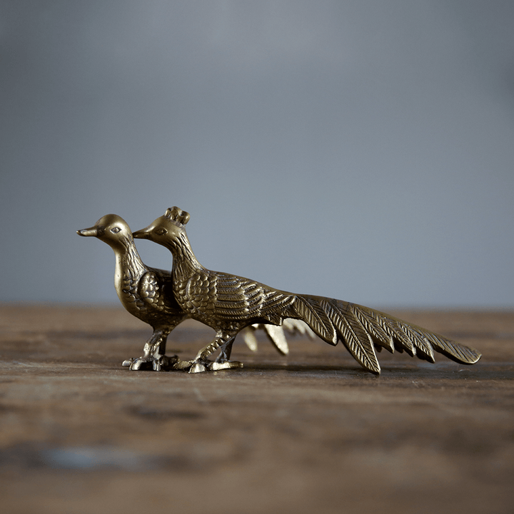 THE HUNTRESS Decor Brass Large Vintage Brass Pheasant