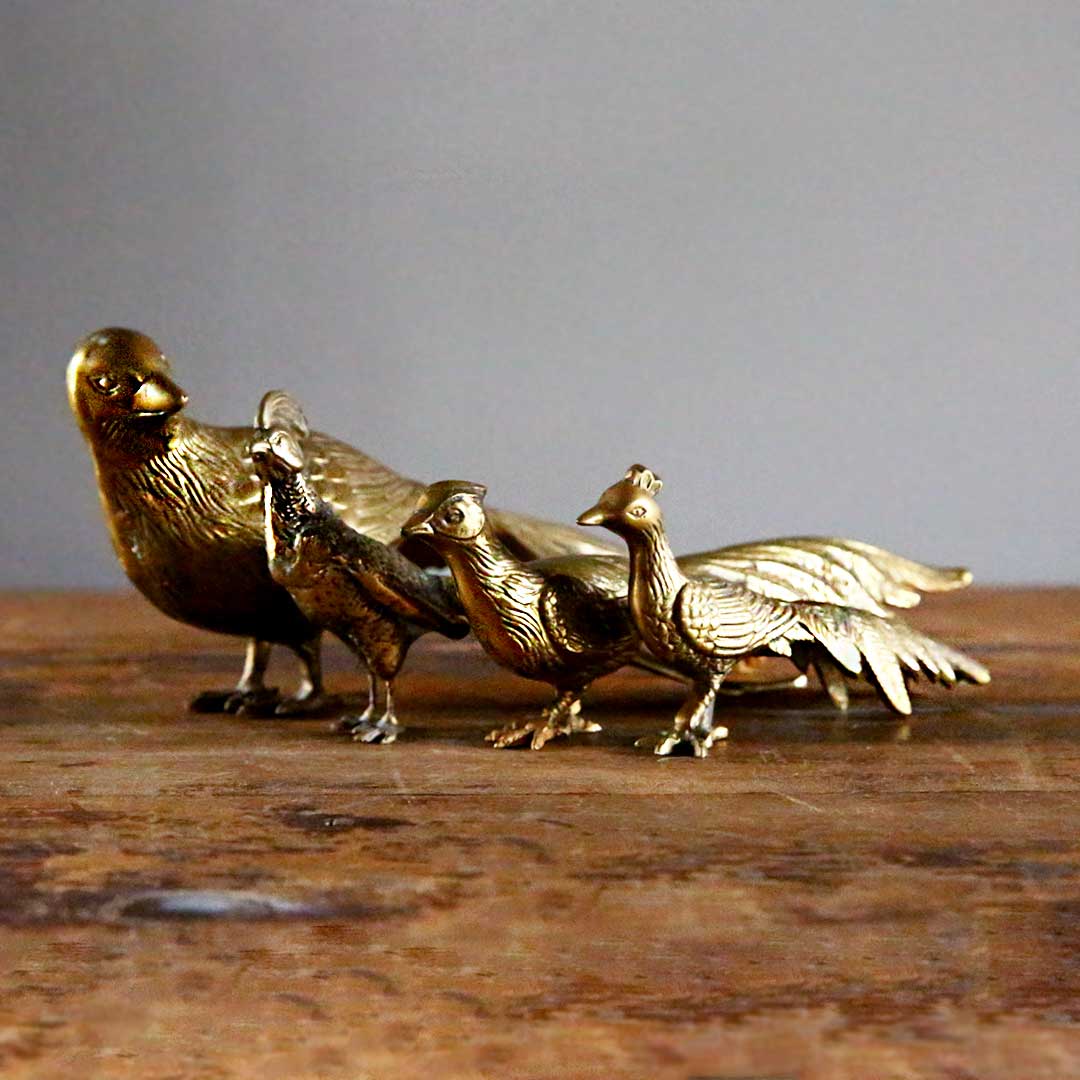 THE HUNTRESS Decor Brass Large Vintage Brass Pheasant