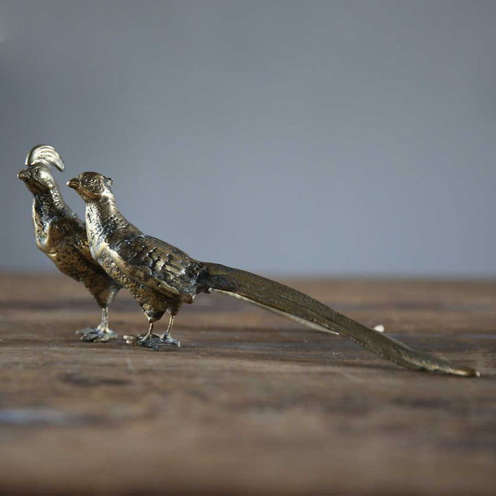 THE HUNTRESS Decor Brass Large Vintage Brass Pheasant