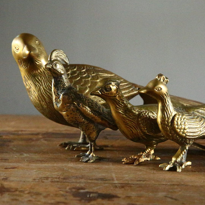 THE HUNTRESS Decor Brass Large Vintage Brass Pheasant