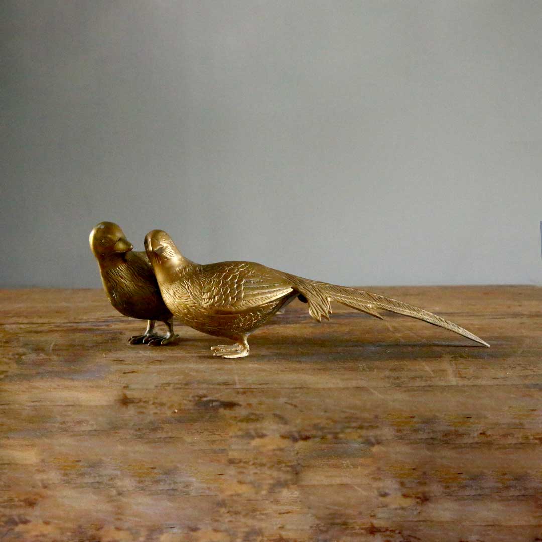 THE HUNTRESS Decor Brass Large Vintage Brass Pheasant