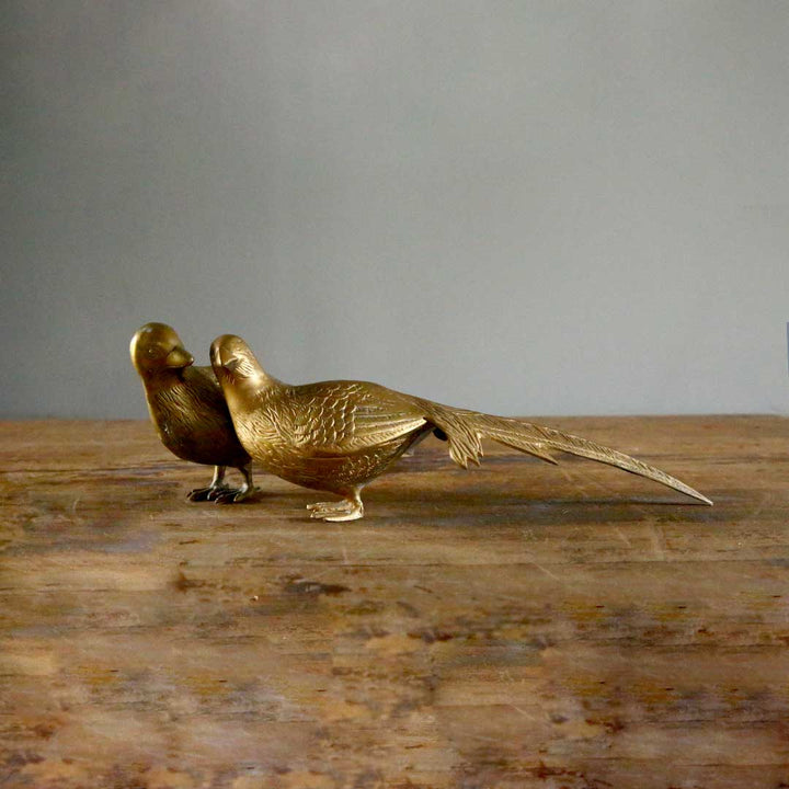 THE HUNTRESS Decor Brass Large Vintage Brass Pheasant