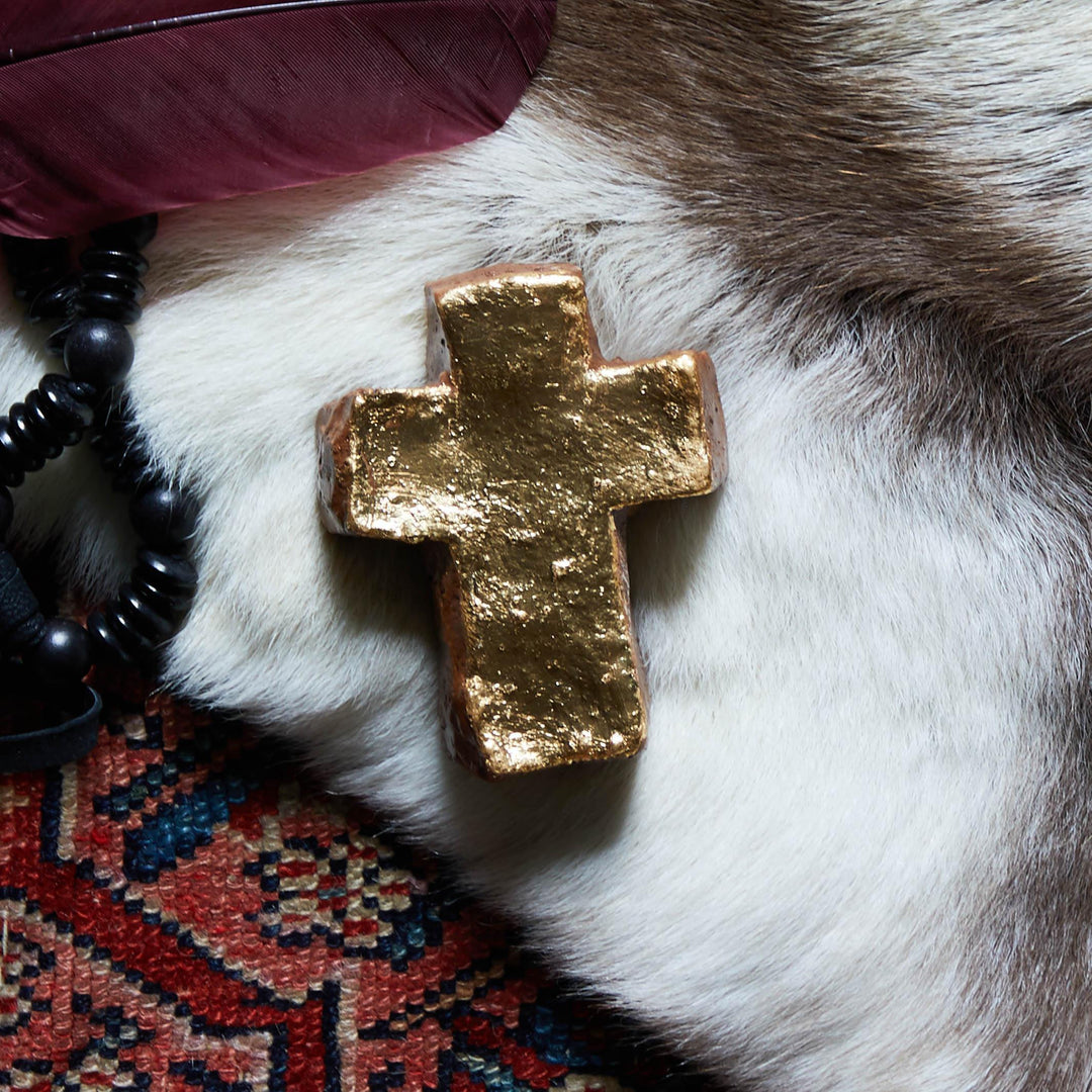 The Huntress New York Gold Cross Barbara Biel | Decorative Paperweights