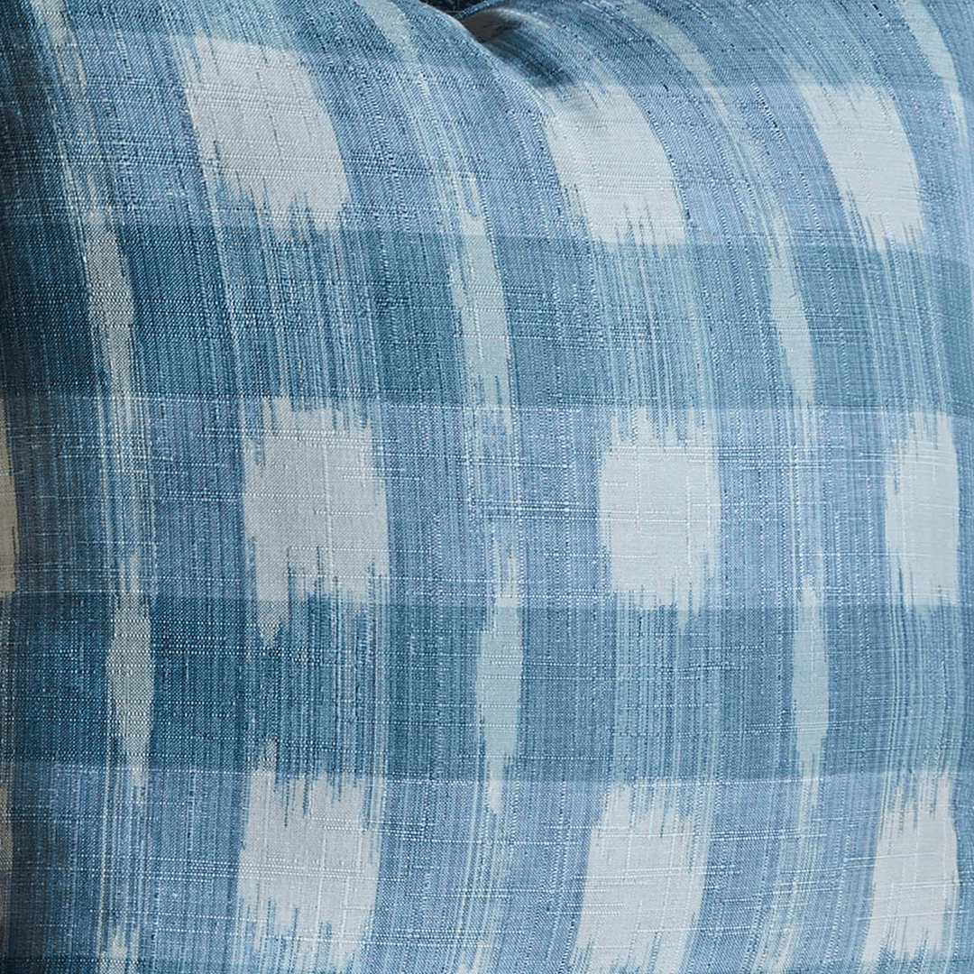 The Huntress Soft Furnishings - Pillow Azure / 2lbs 6oz Pastoral Azure Striated Gingham Pillow